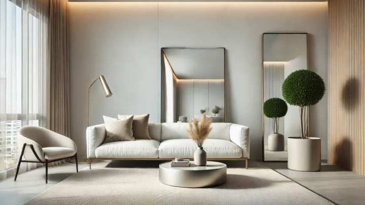 well-furnished modern living room