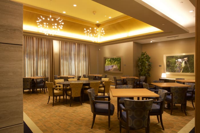 Club lounge from entryway at All Seasons Birmingham in Birmingham, Michigan