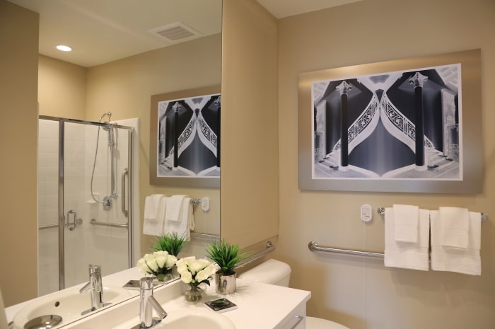 Beautiful bathroom at All Seasons Birmingham in Birmingham, Michigan