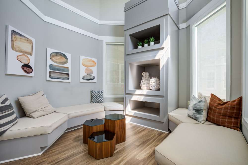 Seating area at The Residences at Waterstone in Pikesville, Maryland