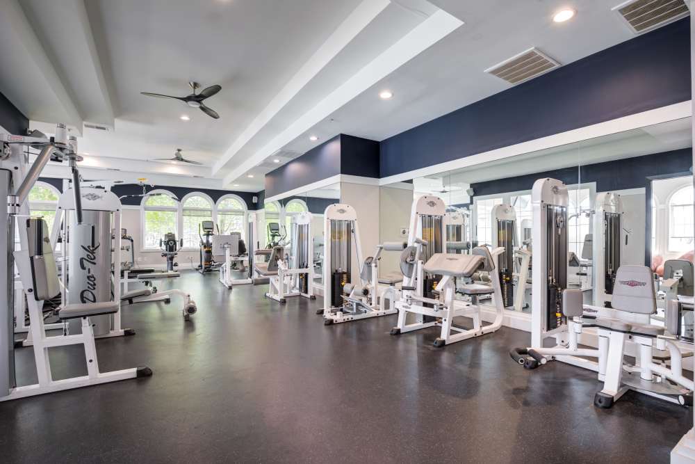 Workout machines at The Residences at Waterstone in Pikesville, Maryland
