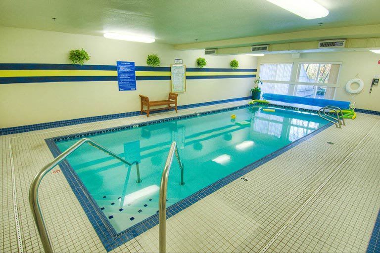 The swimming pool at our senior living community in Lynnwood WA
