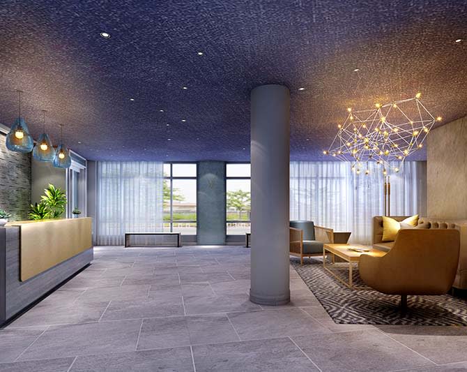 Lobby at Vela on the Park