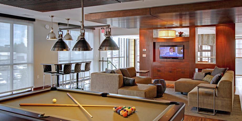 Enjoy the social lounge and gaming room