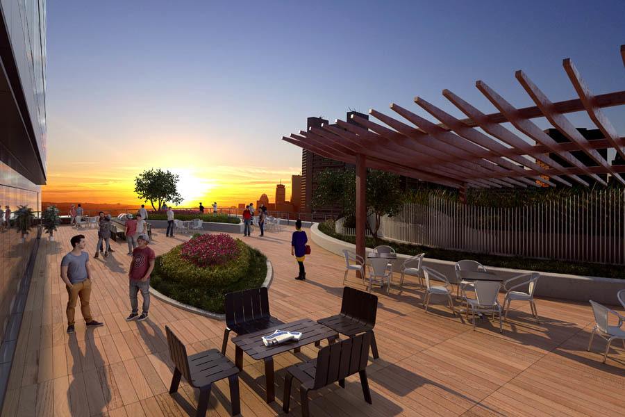 Outdoor features at The Benjamin Seaport Residences