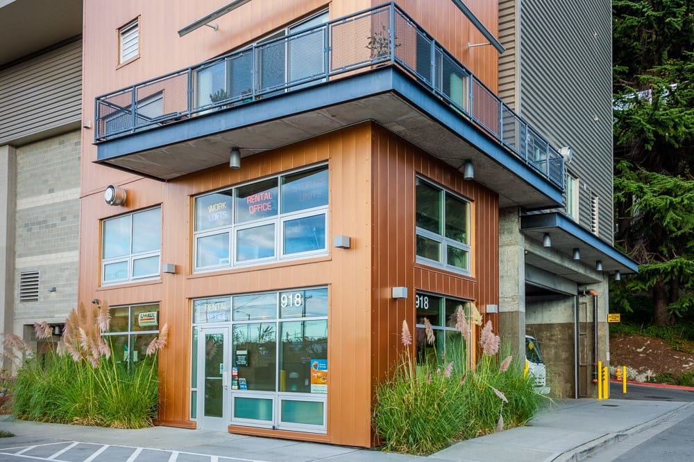 Entrance at Urban Storage @ Rainier Brewery in Seattle, Washington. 