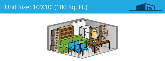 10x10 foot self storage unit