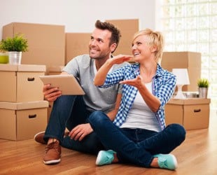 Couple preparing to move possessions in Portland, Oregon.