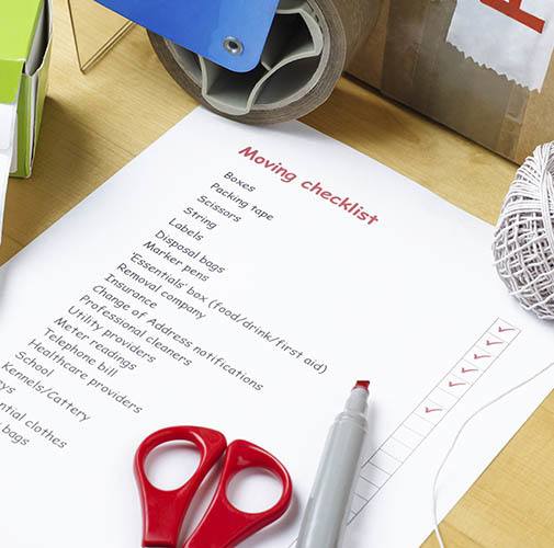 Listing all the necessary items to prepare for moving in Bellingham, WA.