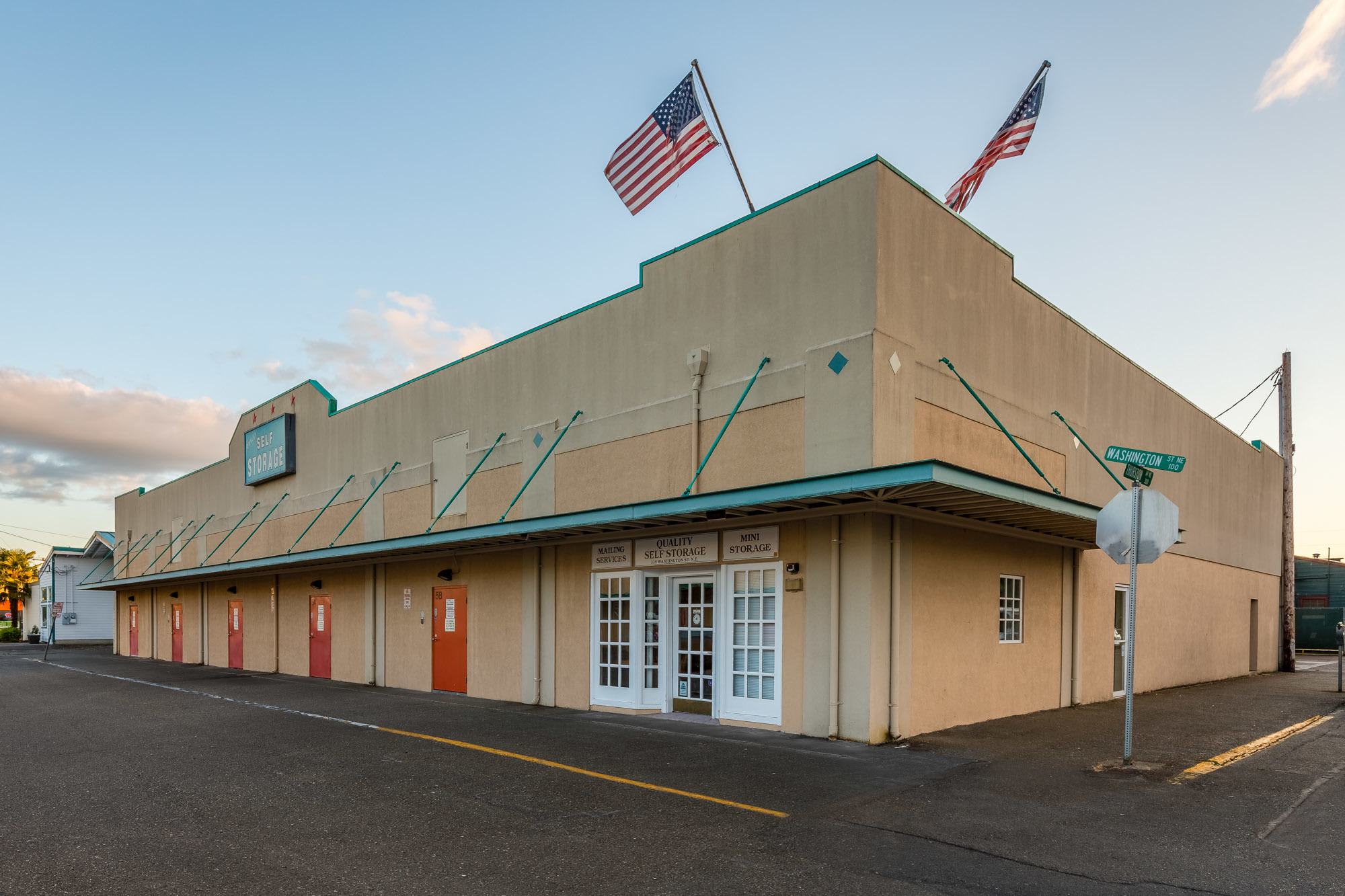 Exterior of self storage facility in Olympia, Washington