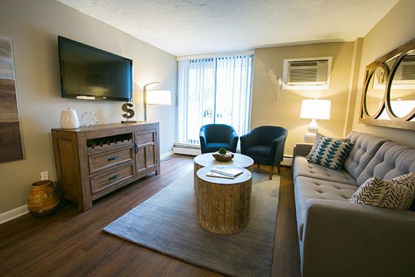 Floor plans offered at apartments for rent in Oakwood Village, OH.