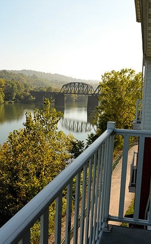 Bridge over still water in Munhall