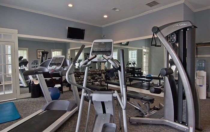 Pool and other amenities at apartments in West Chester, Ohio.