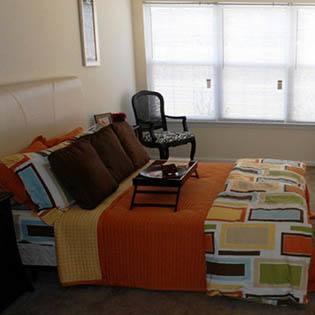 Bedroom floor plan model at Village of Westover