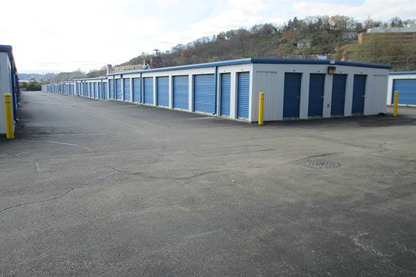exterior of storage units at Compass Self Storage in Cincinnati