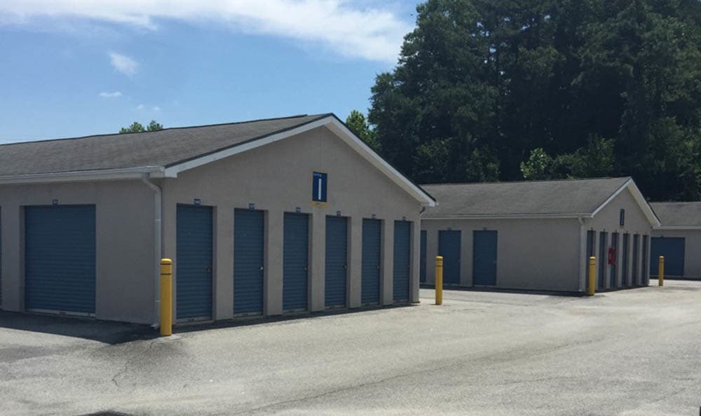 Drive-up storage units at Compass Self Storage in Hiram, GA