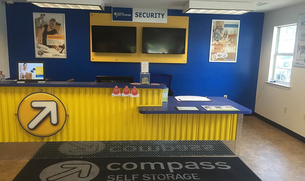 Leasing Office Desk at Compass Self Storage in Marietta, GA