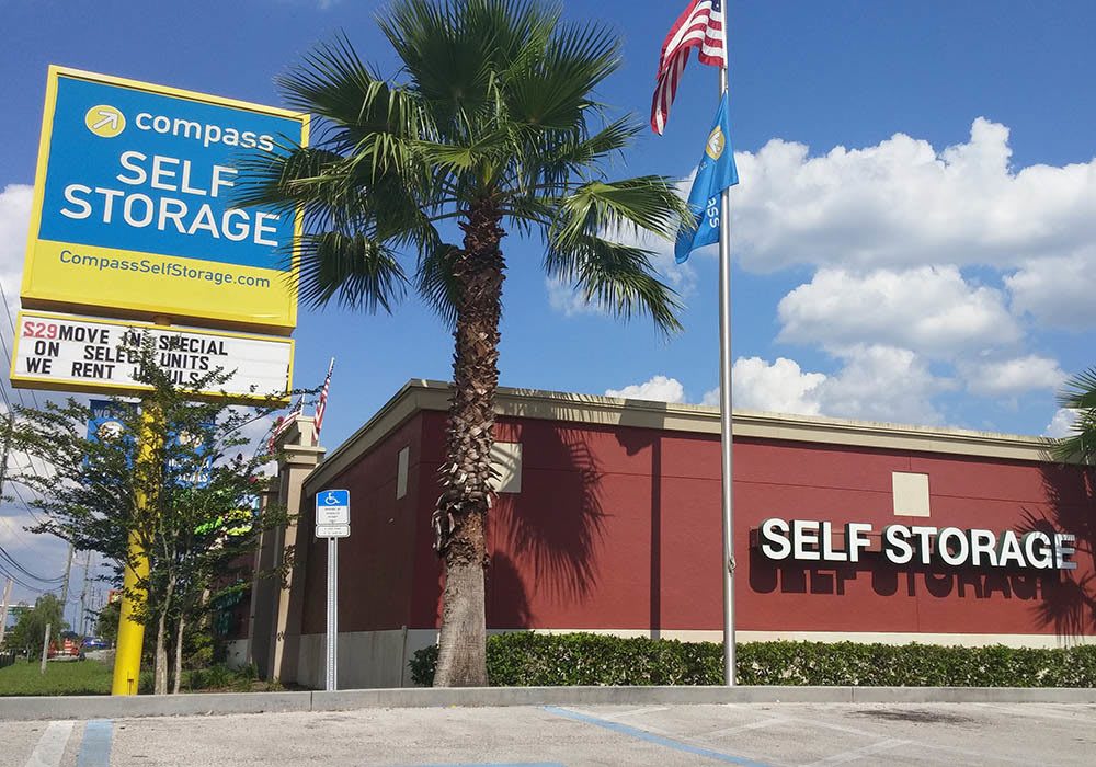 Exterior Of Storage Units at Compass Self Storage in Orlando, FL