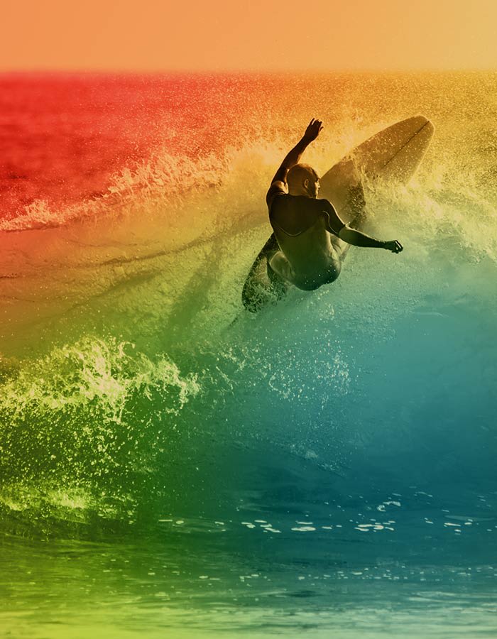 Person surfing