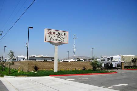 Self storage building exterior in Moreno Valley