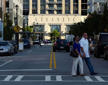 Shopping and dining within walking distance of The Atlantic