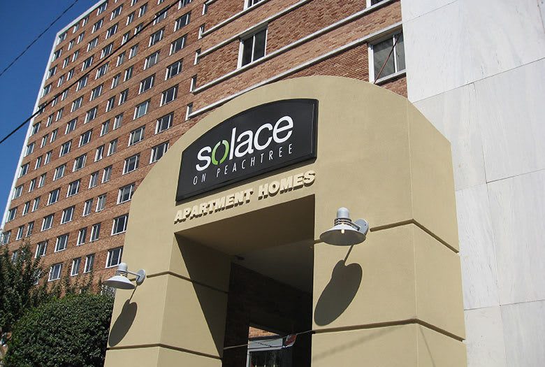 Entrance sign to our Atlanta apartments