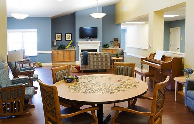 Game room is one of the many amenities offered at Randall Residence assisted living in Tipp City.