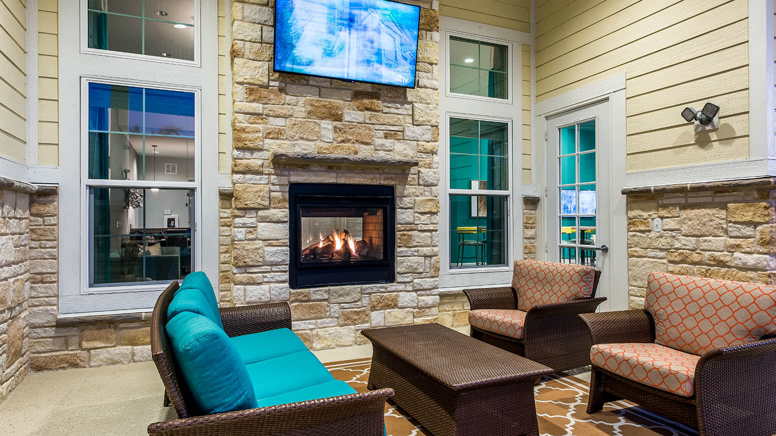 Clubhouse Fireplace at DELETED - Longitude 81 in Estero, FL