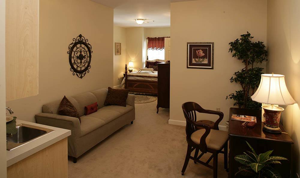 Your personal senior living facility living room in Huntsville