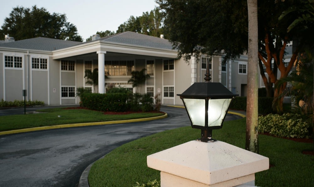 Entrance to our senior living facility in Palm Harbor
