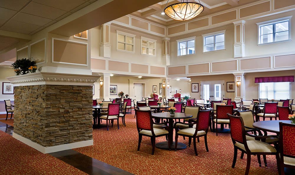 Enjoy our senior living facility banquet hall in Plainfield