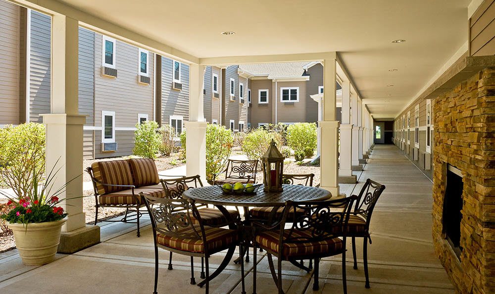 Take a relaxing and peaceful rest outside our Plainfield senior living facility