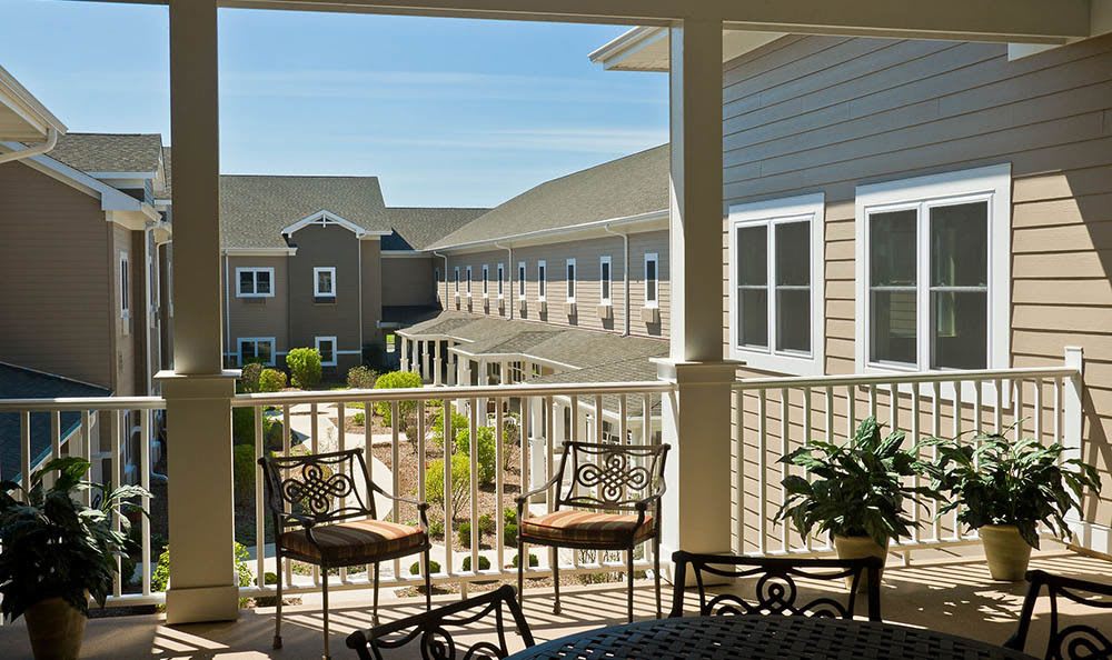our senior living facility in Plainfield offers gorgeous patio views