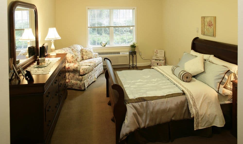 Our senior living facility bedroom in Columbia