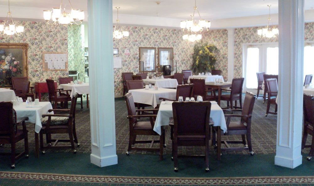Dining room at our senior living facility in Jasper