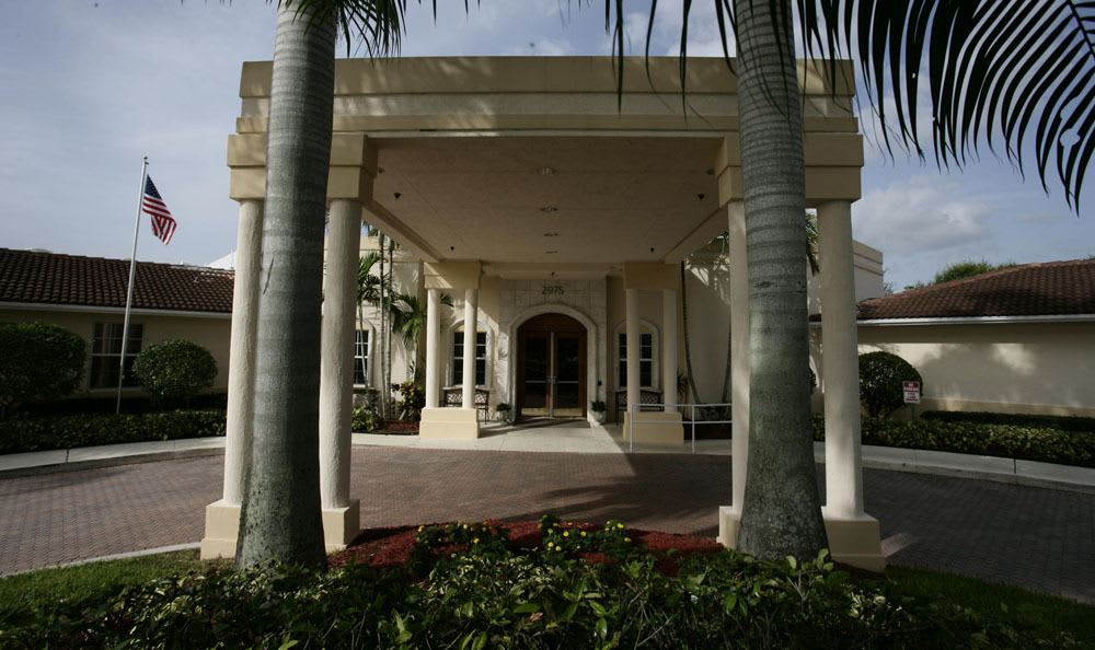Entrance to our senior living facility in Coral Springs