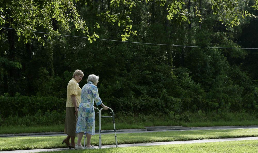 Enjoy a beautiful walk around our senior living facility in Gainesville