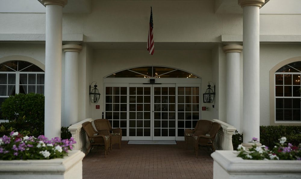 Entrance to our senior living facility in Naples