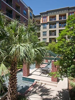 Luxurious sparkling pool at Verdir at Hermann Park