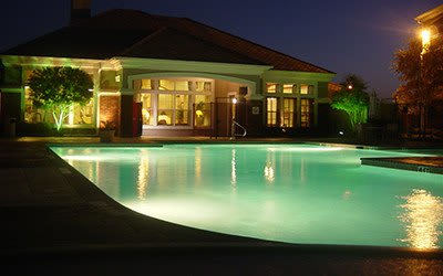 Our swimming pool in the evening is the perfect spot to get some exercise and relax here at Alexis at Town East