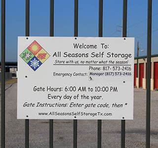 Self Storage Granbury Tx All Seasons Self Storage