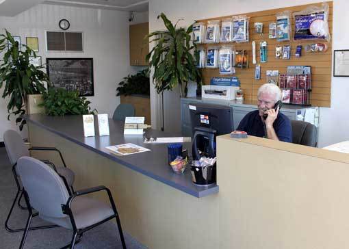 The front office at Dale Street Self Storage in Buena Park, California. 