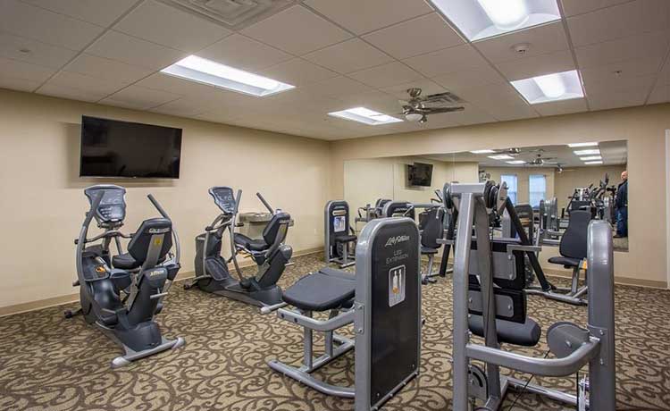 Fitness center at The Marquis at the Woods