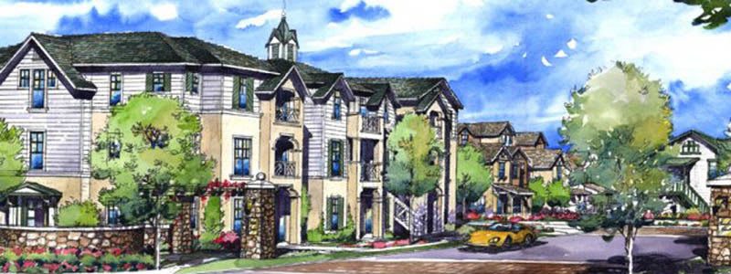 Friendly neighborhood at luxury apartments in Napa, CA.