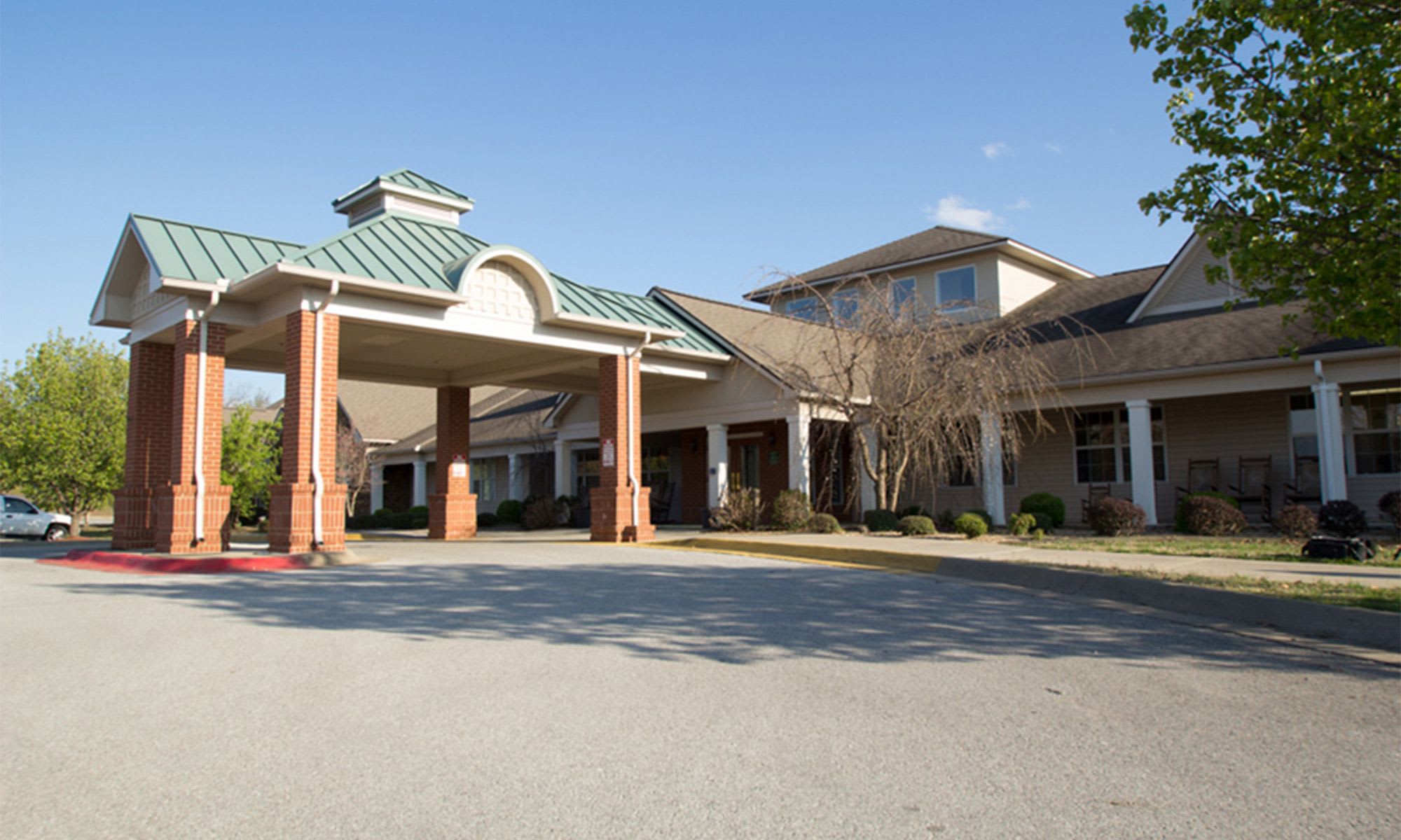 Senior living community in Fayetteville has a clean exterior building