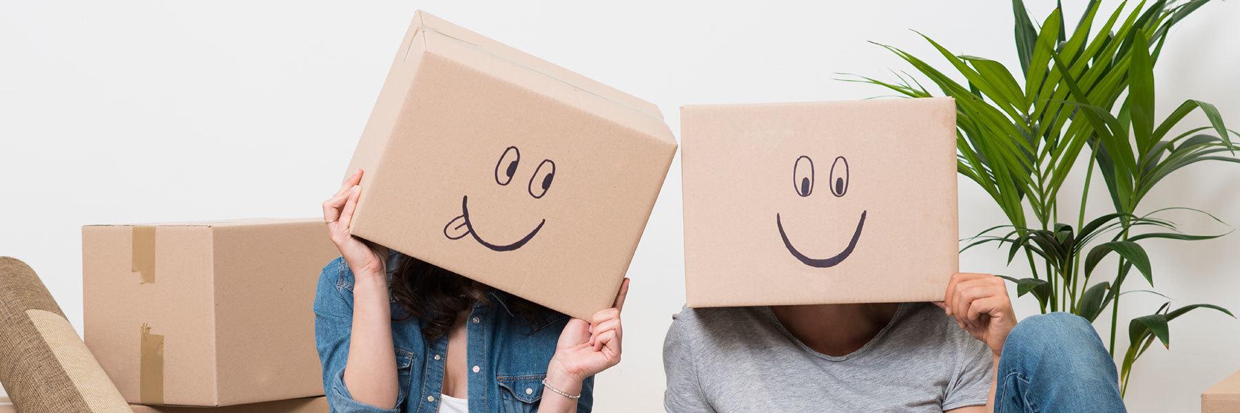 Funny box faces image