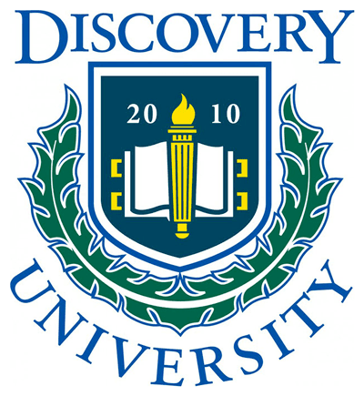 Logo for Discovery University, an ongoing lecture series at Discovery Village At Castle Hills