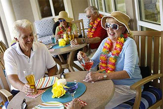 Melbourne senior living residents enjoying a meal
