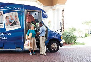 Scheduled transportation for senior living residents in Florida