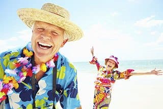 Residents at our Naples senior living community enjoy a day trip to the beach